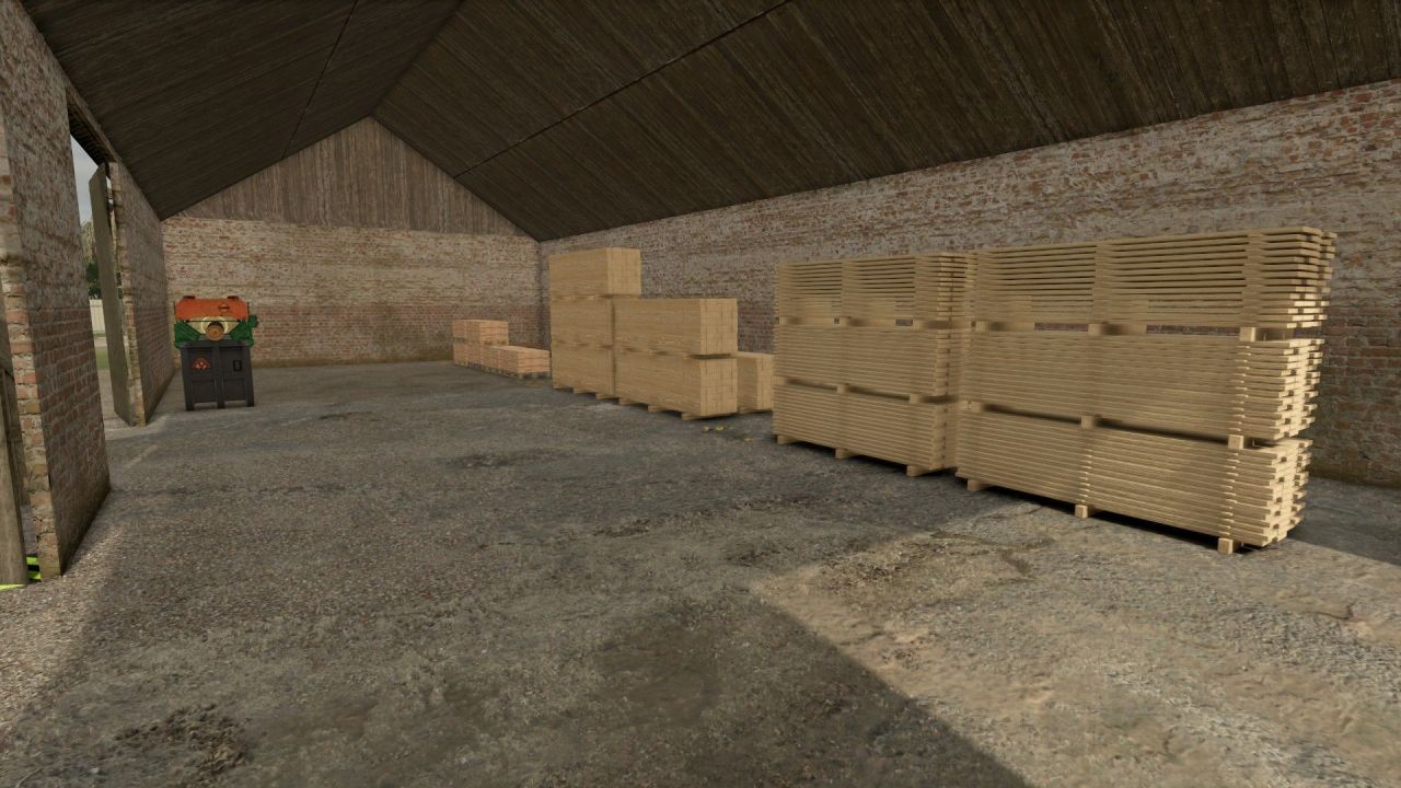 Oude schuur met houtzagerij voor Farming Simulator 25