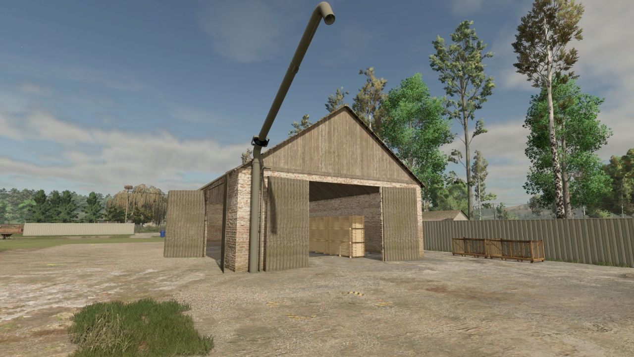 Oude schuur met houtzagerij voor Farming Simulator 25