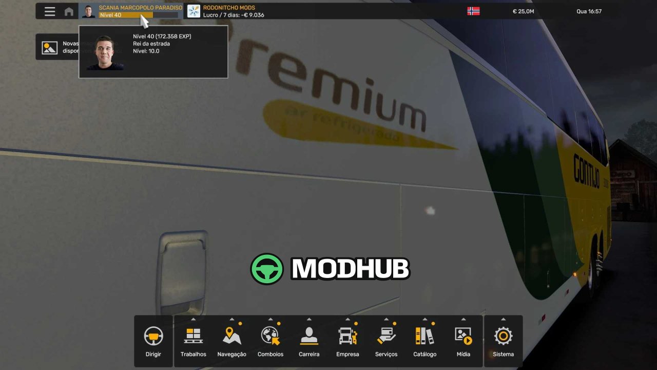 Scania Marcopolo Paradiso 1350 G8 Tec Modshop-profiel voor ETS2