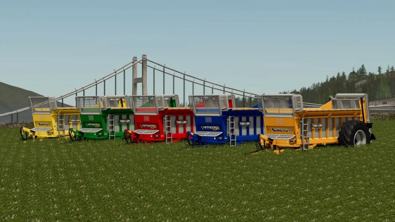 Ефективний Розкидач Гною Tubeline Nitro 750 (19 381 л) для Farming Simulator 25