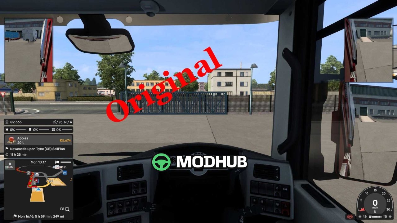 Mod HUD Adviser Top Bar small Left voor ATS v1.61