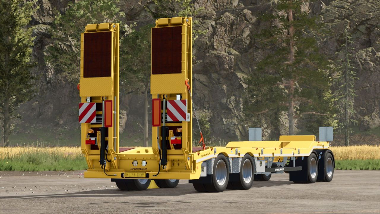 Ефективний Причіп SCHWARZMUELLER 4A для Безпечного Перевезення Техніки у FS25 - Скріншоти