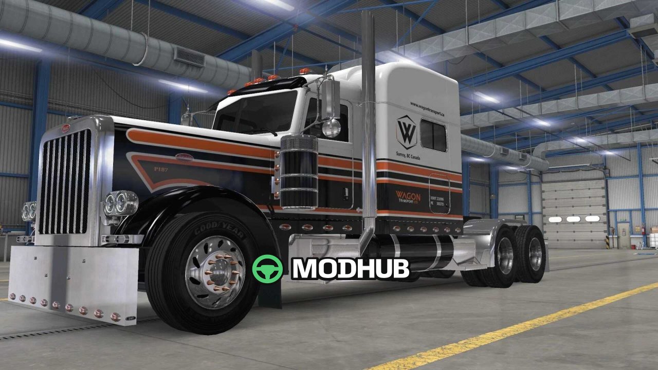 Pacchetto skin Wagon Transport LTD per Peterbilt 389 e Featherlite Nascar Hauler - ATS