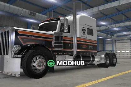 Pacchetto skin Wagon Transport LTD per Peterbilt 389 e Featherlite Nascar Hauler - ATS — 2