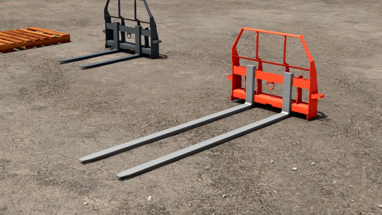 Efektywny Pallet z Pasami Napinającymi i Długimi Widelcami Paletowymi — Niezawodne Palety i Długie Widelce dla FS25