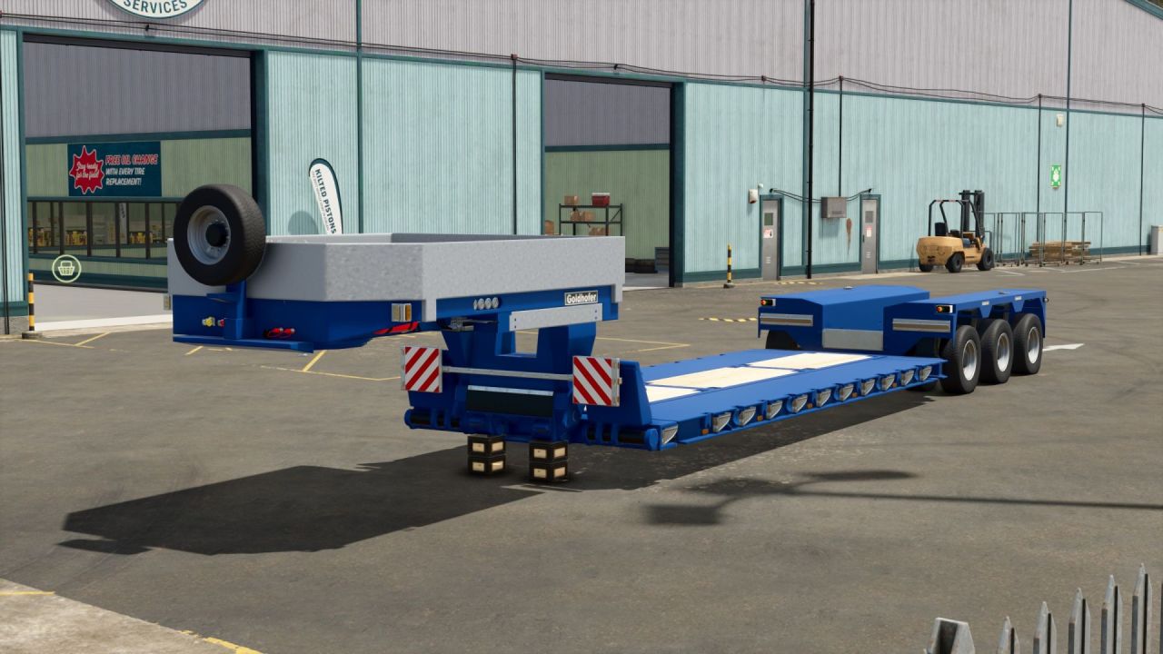 Effizienter Tieflader Goldhofer STZ-VP für schwere Maschinen in Farming Simulator 25