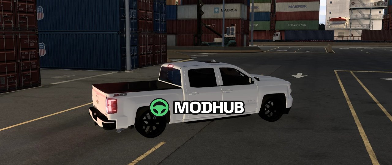 Verlaagde Chevrolet Silverado 2018 met 24-inch snowflake velgen voor ATS