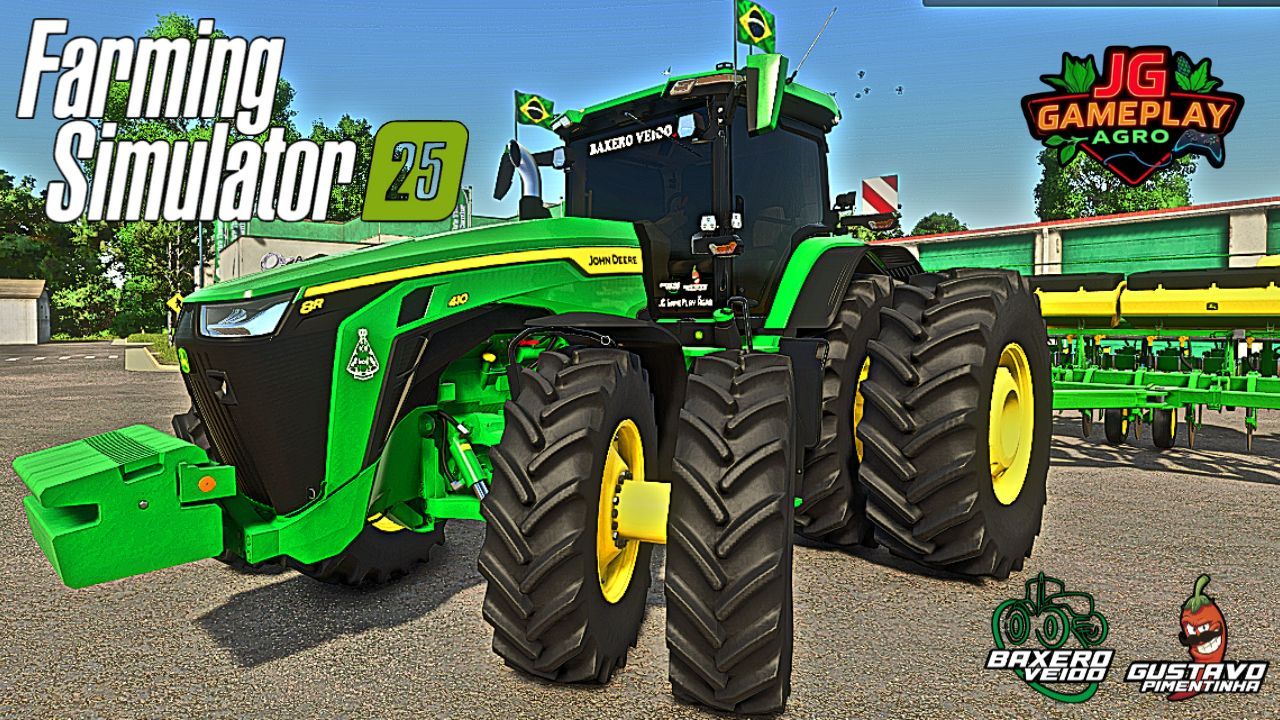 Trattore John Deere 8R BAXERO per Farming Simulator 25