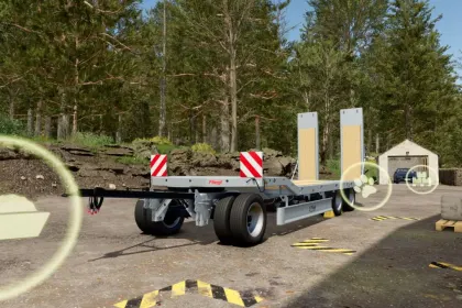 Ефективний Низькорамний Причіп Fliegl DTS 5.9 для Трактора у Farming Simulator 25