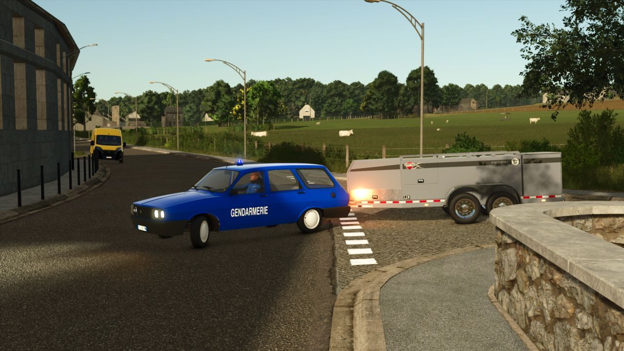 Renault Toros R12 Gendarmerie per Farming Simulator 25