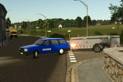 Renault Toros R12 Gendarmerie per Farming Simulator 25 — 2