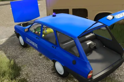 Renault Toros R12 Gendarmerie per Farming Simulator 25 — 3
