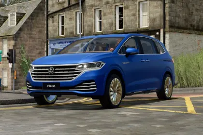 Stylowy Minivan Volkswagen Viloran 330-380TSI do Farming Simulator 25 — 7 Miejsc i Robocza Wciągarka — 1