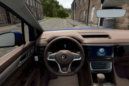 Stylowy Minivan Volkswagen Viloran 330-380TSI do Farming Simulator 25 — 7 Miejsc i Robocza Wciągarka — 4