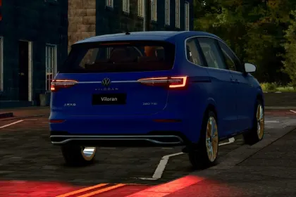 Stylowy Minivan Volkswagen Viloran 330-380TSI do Farming Simulator 25 — 7 Miejsc i Robocza Wciągarka — 6