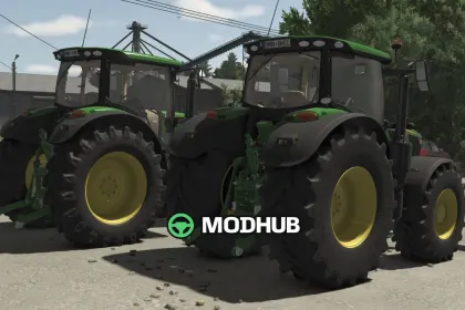 John Deere 6R Large Frame Series 2015 V1.1 Tractor voor FS25 — 2