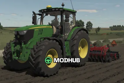 John Deere 6R Large Frame Series 2015 V1.1 Tractor voor FS25 — 3