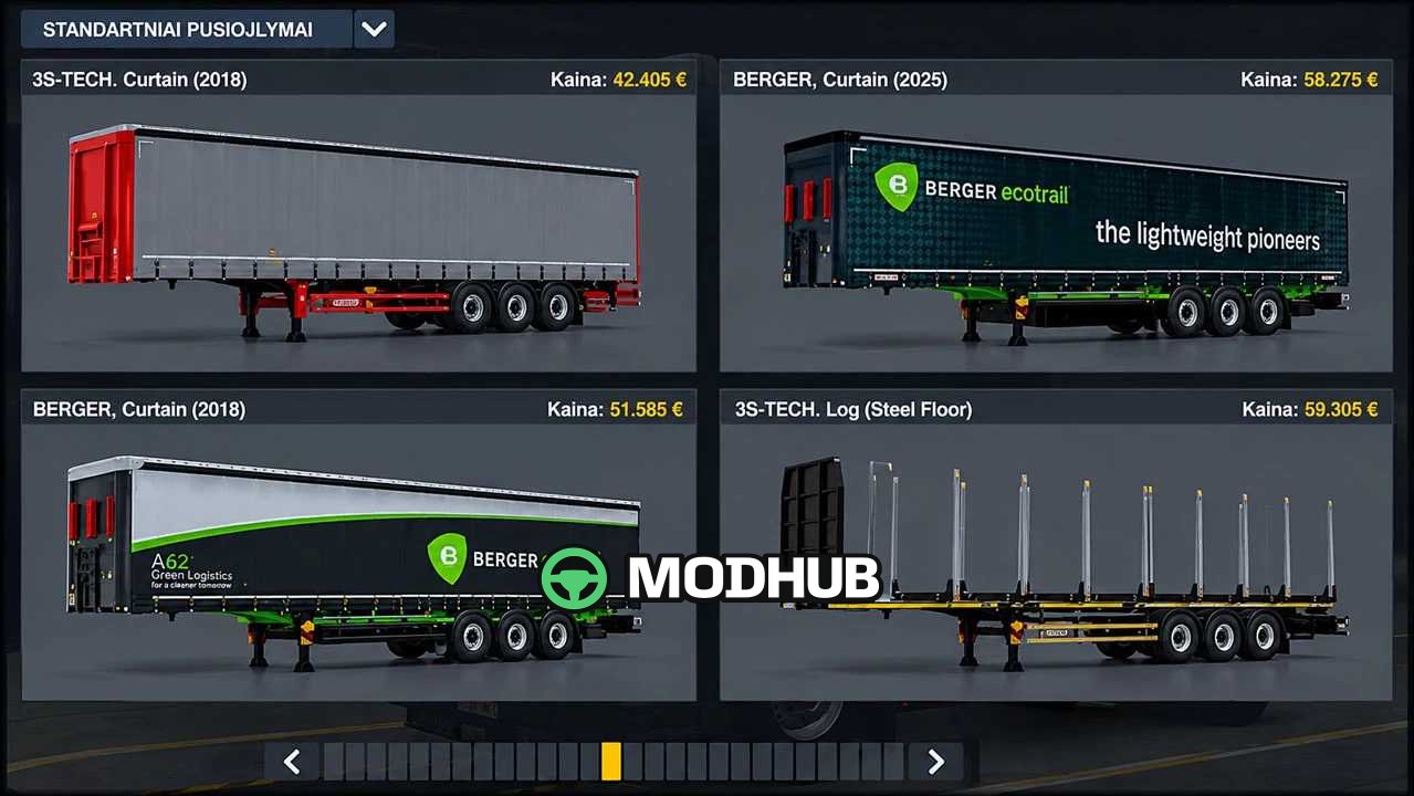 Pack Rimorchi SGD v1.6.0 per ETS2 – Container Krone e altro