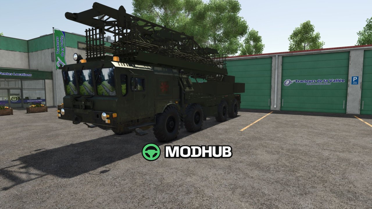 Camion MZKT-7930 (piattaforma RF/radar) per FS25