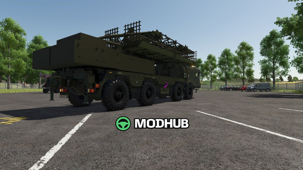 Camion MZKT-7930 (piattaforma RF/radar) per FS25