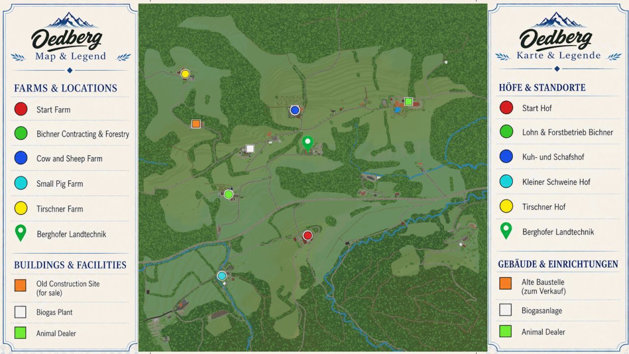 Mappa Oedberg sul Tegernsee per Farming Simulator 25