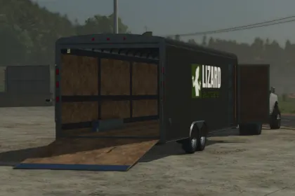 Надійний Закритий Причіп Lizard Enclosed Trailer для Безпечних Перевезень у FS25 — 2