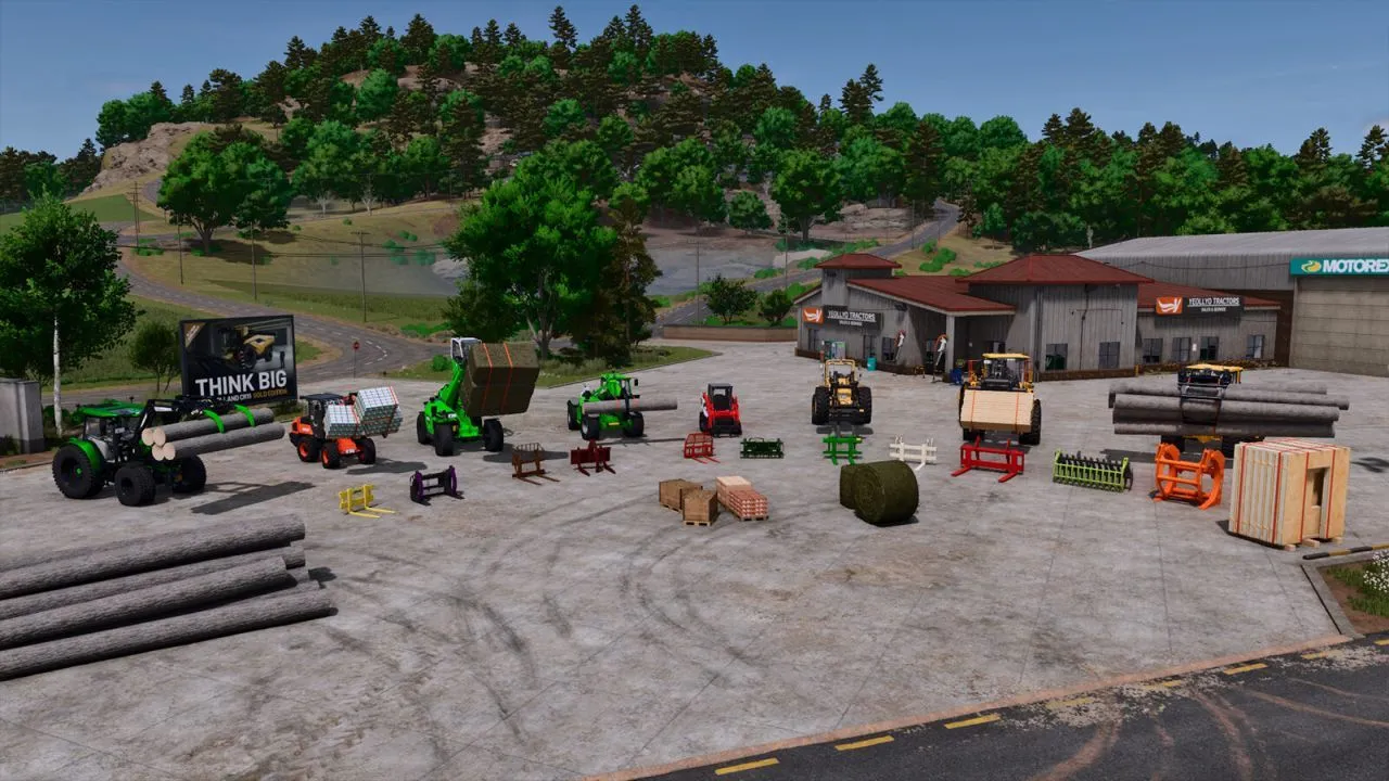 Effiziente Palettengabel mit Spannriemen für Lader in FS25