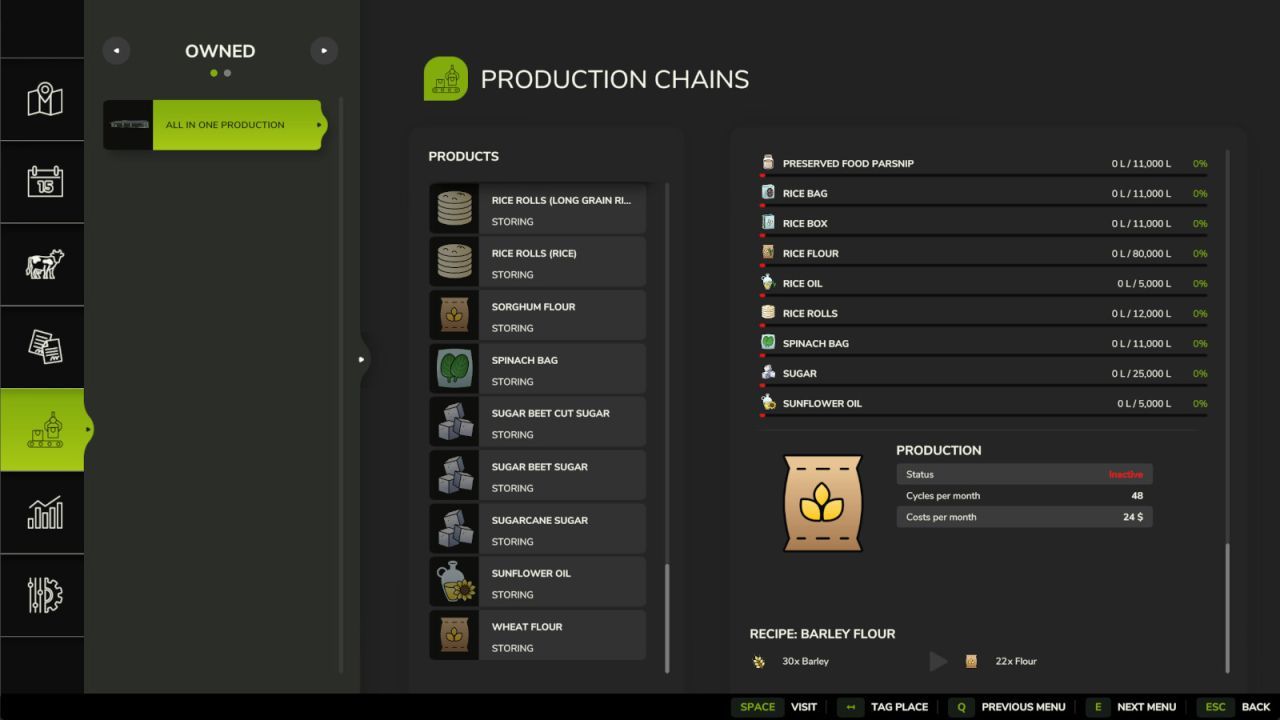 Effektives All In One Produktionskomplex für FS25 — Backen, Molkerei, Zucker und Öle in einem Gebäude