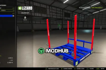 Bosbouwaanhangwagen Lizard Timber Carrier V2.0.0.2 voor FS25 — 4