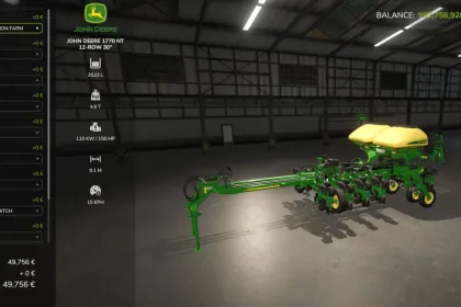 John Deere 1770 NT RCR zaaimachine voor Farming Simulator 25 — 3