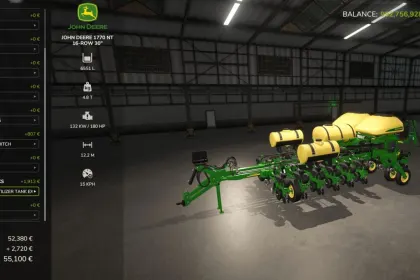 John Deere 1770 NT RCR zaaimachine voor Farming Simulator 25 — 6