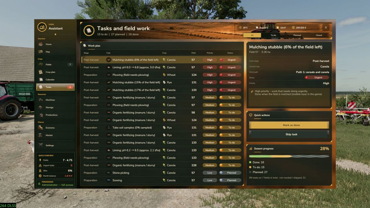 FarmAssistent voor Farming Simulator 25