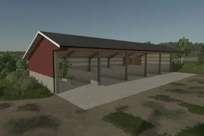 Ефективний Bale Storage — Сучасний Ангар для Техніки та Тюків у Farming Simulator 25 — 1