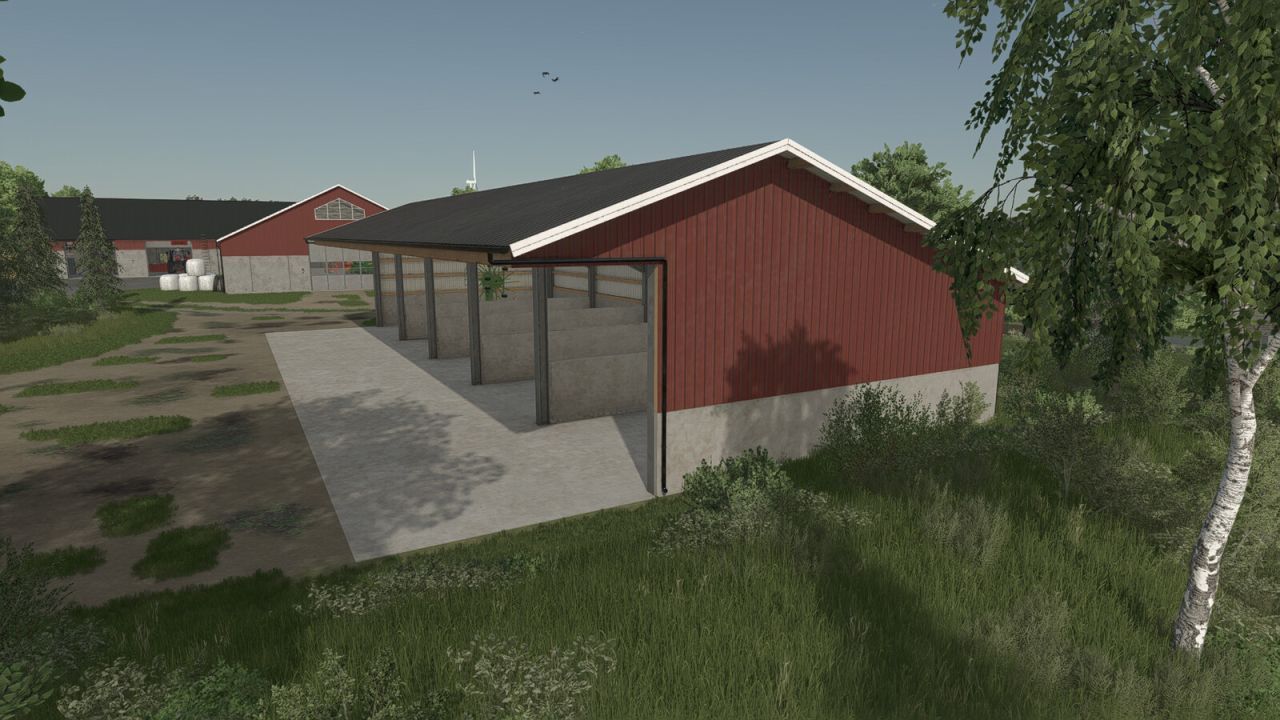 Ефективний Bale Storage — Сучасний Ангар для Техніки та Тюків у Farming Simulator 25