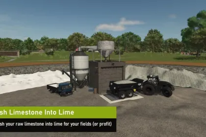 Efficient Limestone Quarry And Crusher — Quarry, Crusher and Lime Selling Point for FS25 — 2
