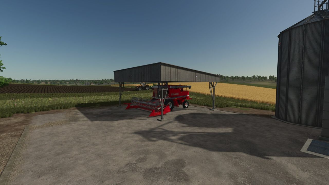Міцний Сталевий Ангар Shed BIN 12x10 м для Техніки у Farming Simulator 25