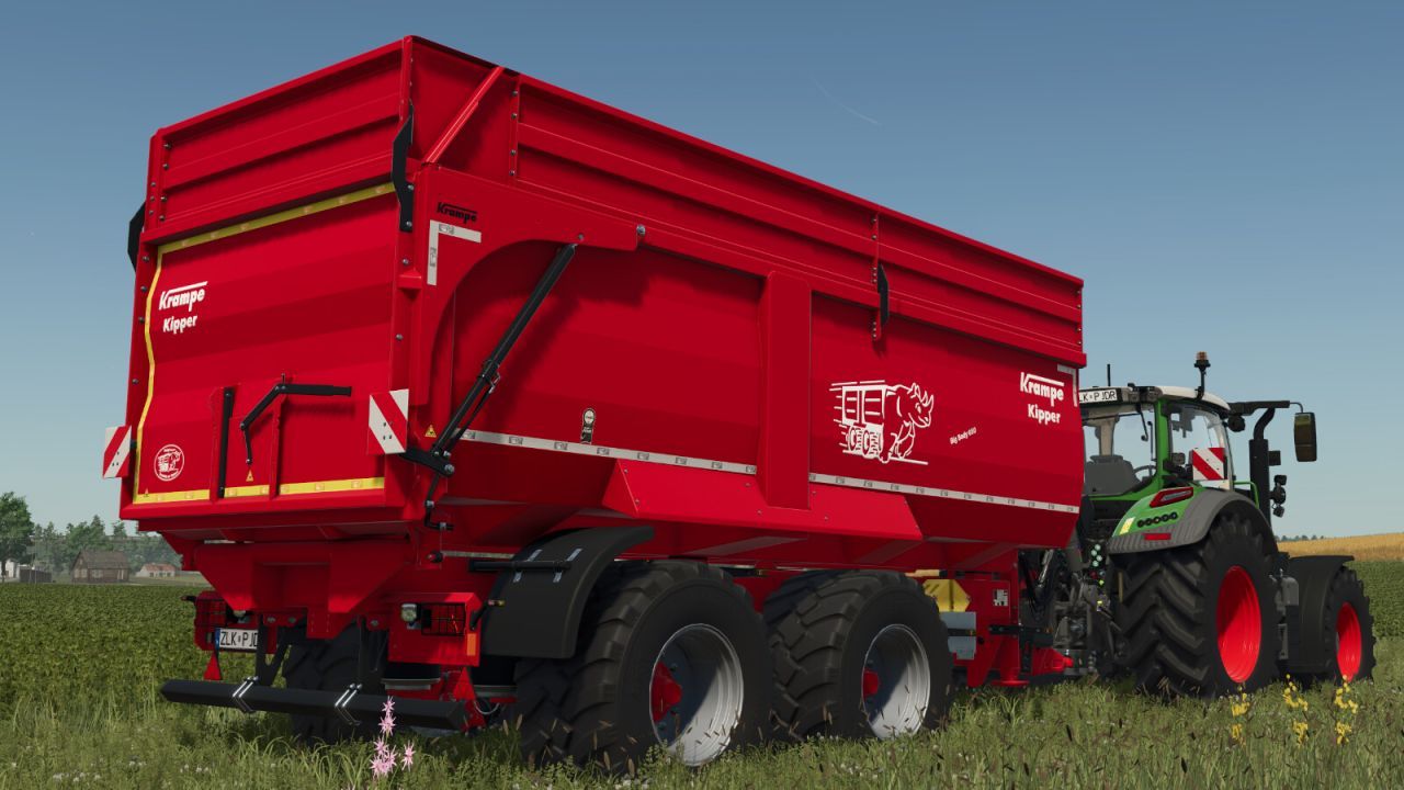 Effektiver Krampe Big Body 650 Anhänger für Schwertransporte in FS25