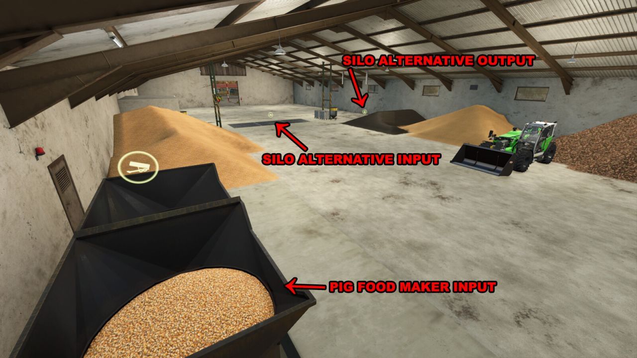 Efektywny kompleks Lizard Grain Storage i Pig Food Maker — Magazyn ziarna i Karmownik dla świń w FS25