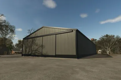 Новий Великий Сарай Large Pole Barn з 6 Стадіями Будівництва для Farming Simulator 25