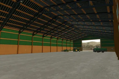 Новий Великий Сарай Large Pole Barn з 6 Стадіями Будівництва для Farming Simulator 25