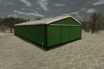 Новий Великий Сарай Large Pole Barn з 6 Стадіями Будівництва для Farming Simulator 25