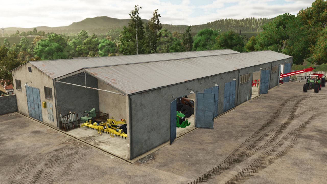 Універсальні Ангари Lizard Multipurpose Sheds — Потужні Сховища для Техніки, Тюків і Піддонів у FS25