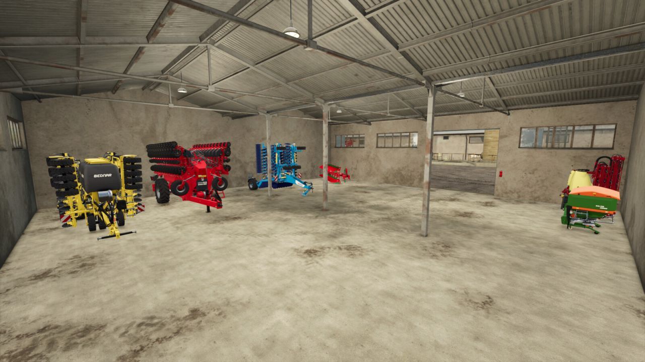 Універсальні Ангари Lizard Multipurpose Sheds — Потужні Сховища для Техніки, Тюків і Піддонів у FS25