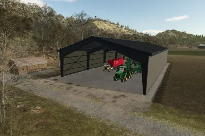 Praktisches Large Metal Pavilion Pack — Große Metallhallen für Technik in FS25 — 1