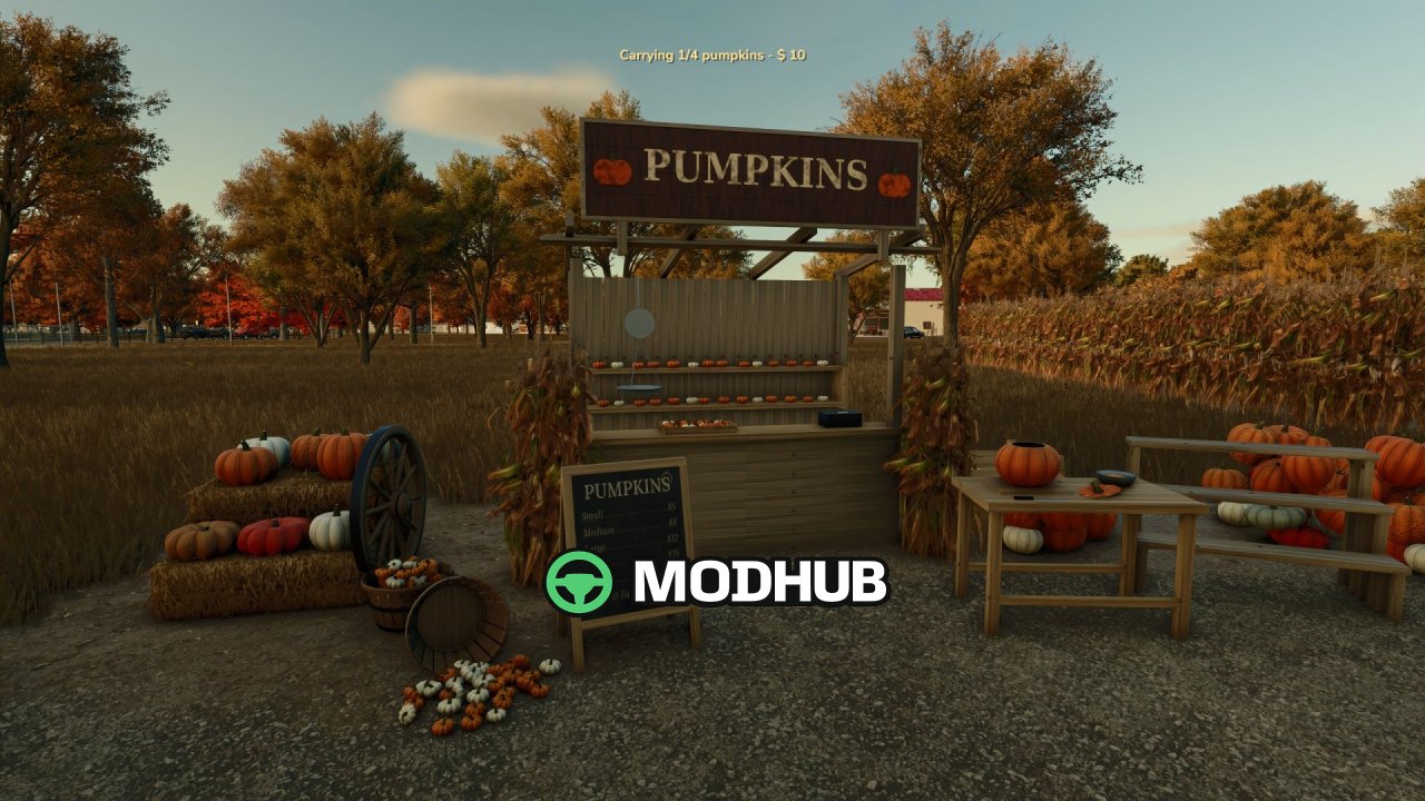 Parcelle de citrouilles interactive V1.0 pour FS25