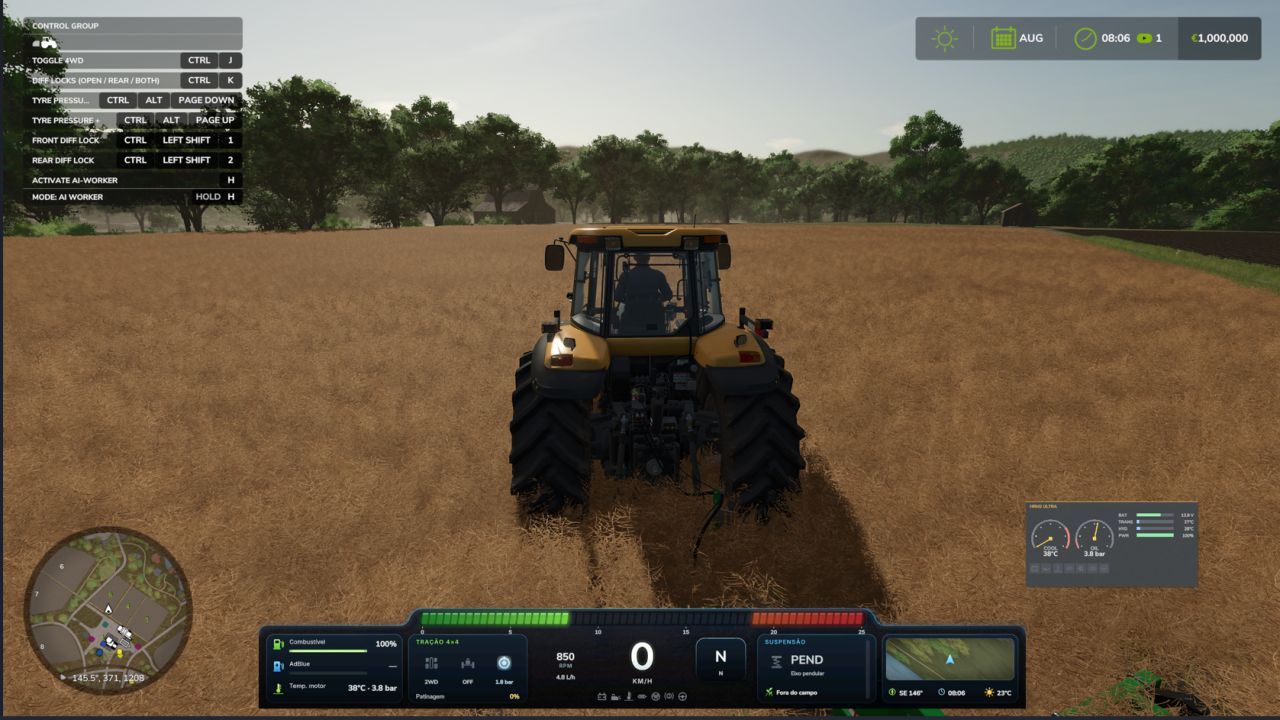 Zasty HUD для Farming Simulator 25