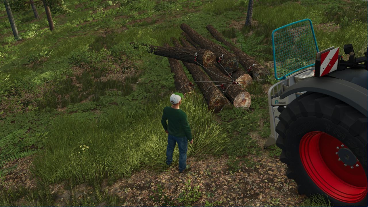 Winch Unlimited Trees-script voor Farming Simulator 25
