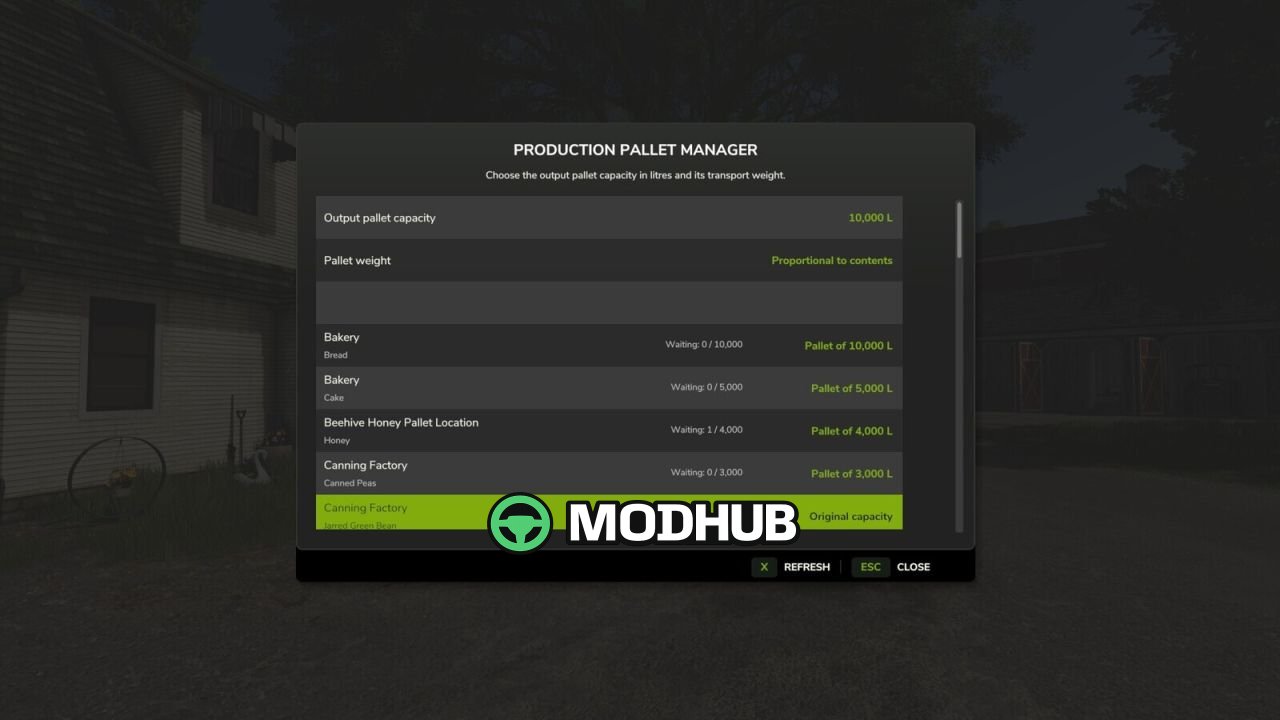 Production Pallet Manager V1.0 voor FS25