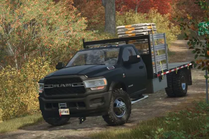 Потужний Пікап Dodge Ram 5500 Stakebed для Робіт на Фермі в FS25