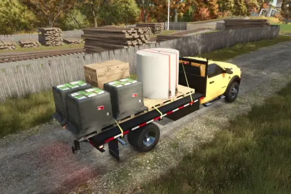 Потужний Пікап Dodge Ram 5500 Stakebed для Робіт на Фермі в FS25